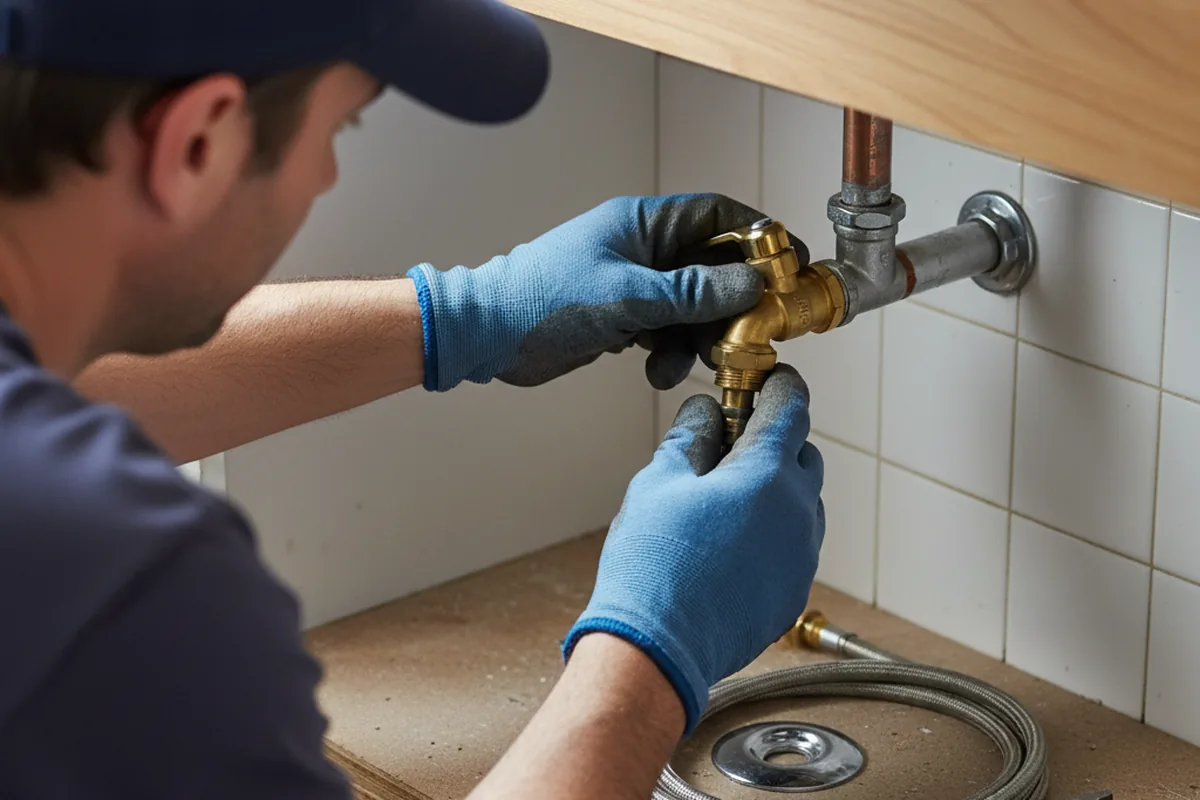 Shutoff valve and fitting work during Emergency Plumbing in Levittown